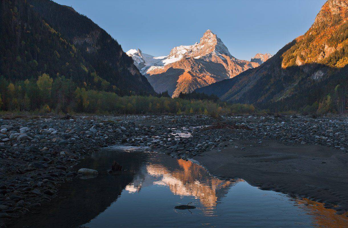 осень, домбай, зеркала, Николай Мысливцев