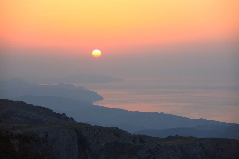 крым, восход, море, горы, фото михаила псарева Рассвет обыкновенный фото превью