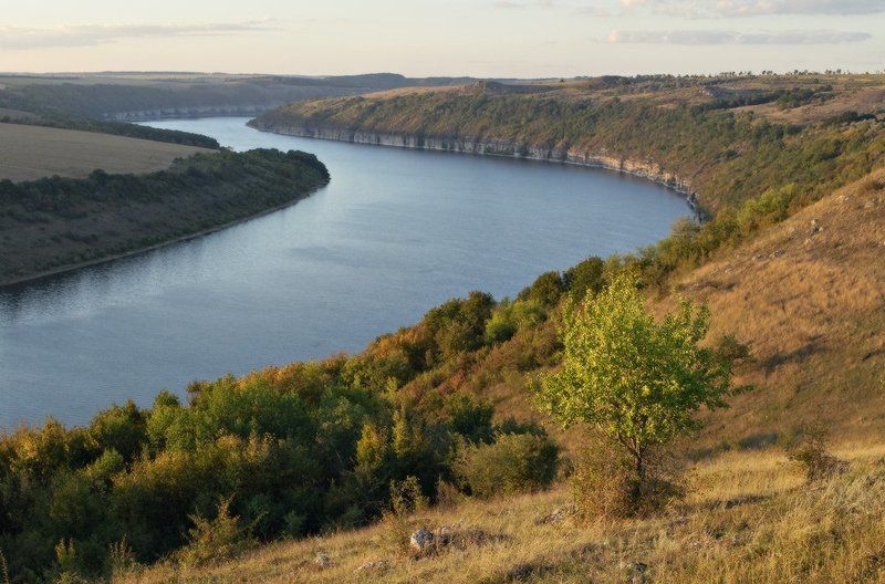 днестр, река, берег, вечер, утро, хотинский природный парк На берегу Днестра фото превью