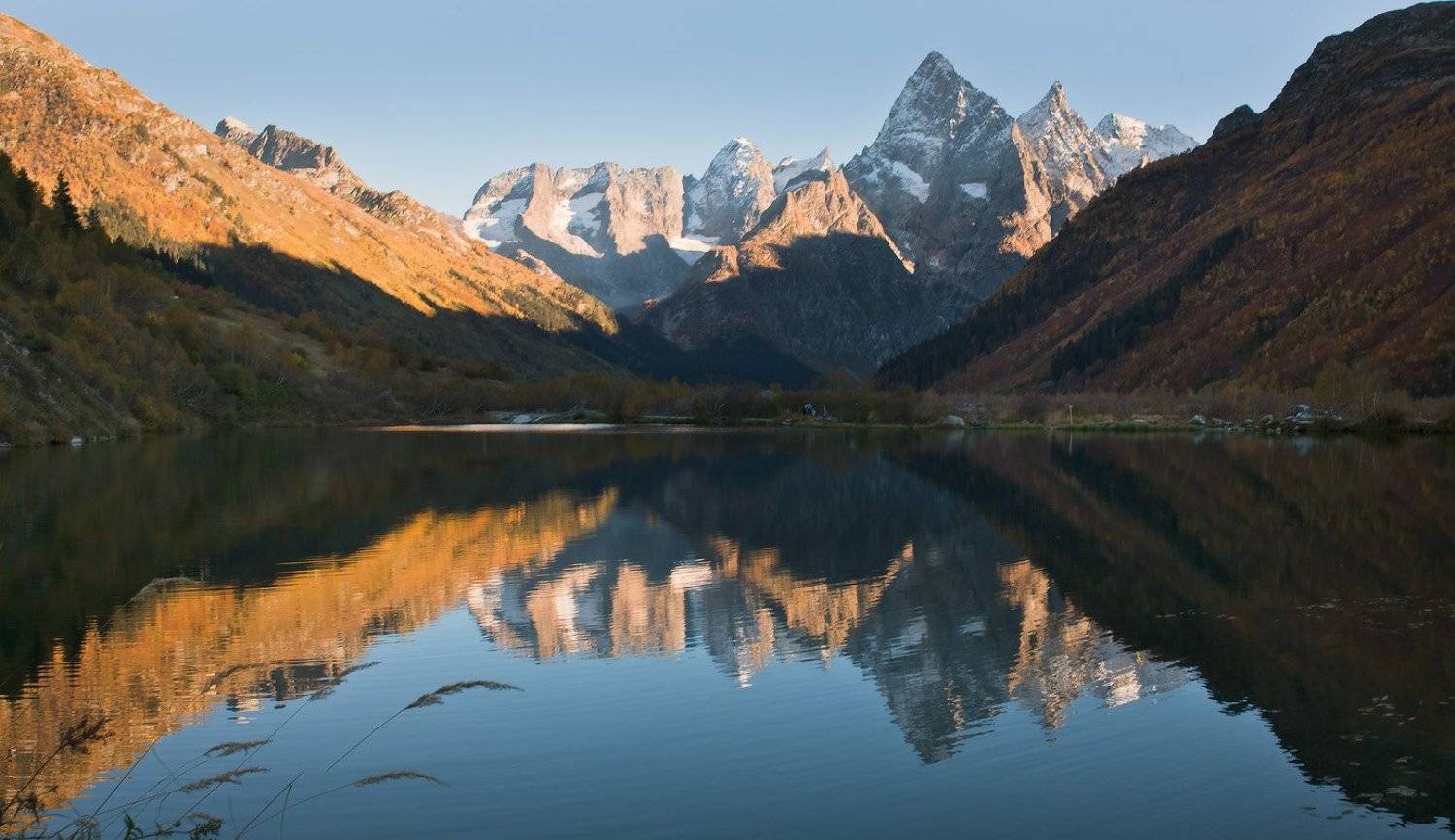 осень, домбай, зеркала, Николай Мысливцев