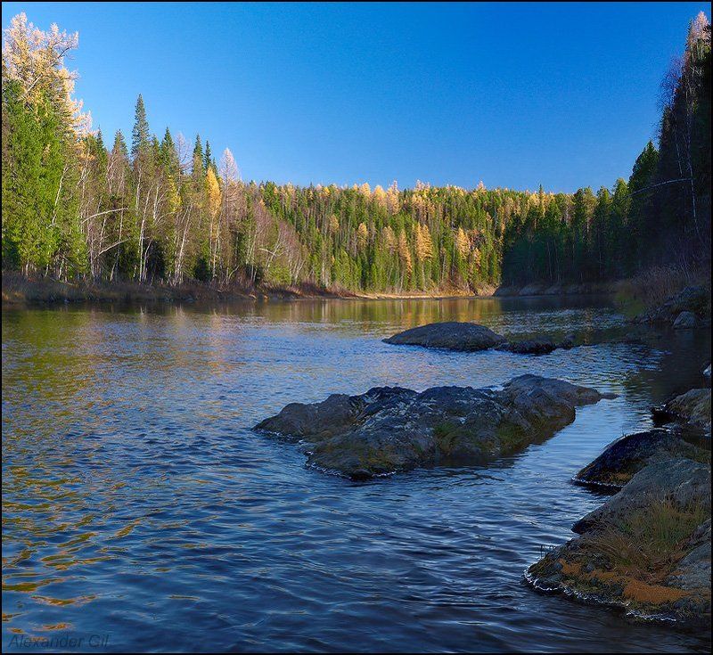 река, большая, сосьва, осень Осенние картинки фото превью