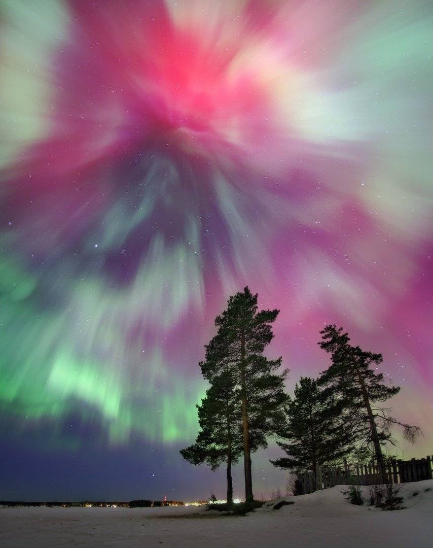 урал, зима, полярное сияние, Сергей Макурин