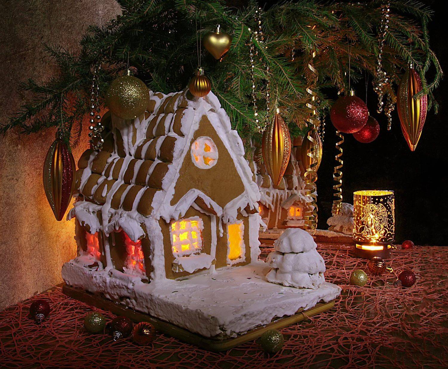 натюрморт, домик, пряничный домик, елка, ель, Татьяна Феденкова