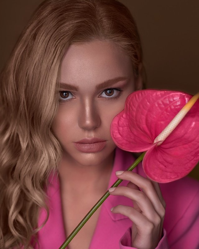 #pink #portrait #fashion #beauty #makeup #flower Pink фото превью