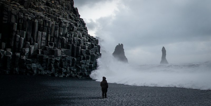 iceland, wind, basalt, rocks, waves Iceland dreaming фото превью