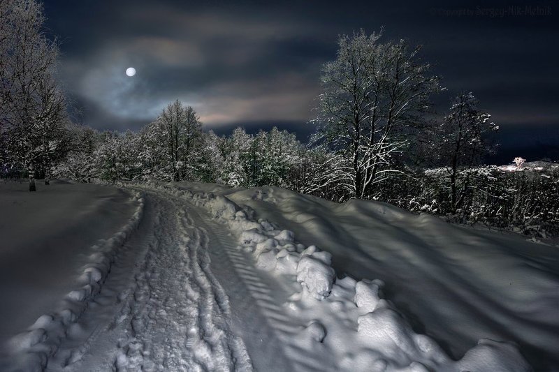 беларусь, звезды, зима, луна, мороз, ночь, снег, дудутки Лунная соната ...в исполнении сугробов фото превью