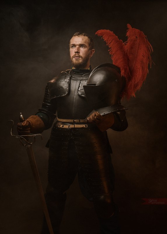 воин, рейтар, 17век, битва in black фото превью