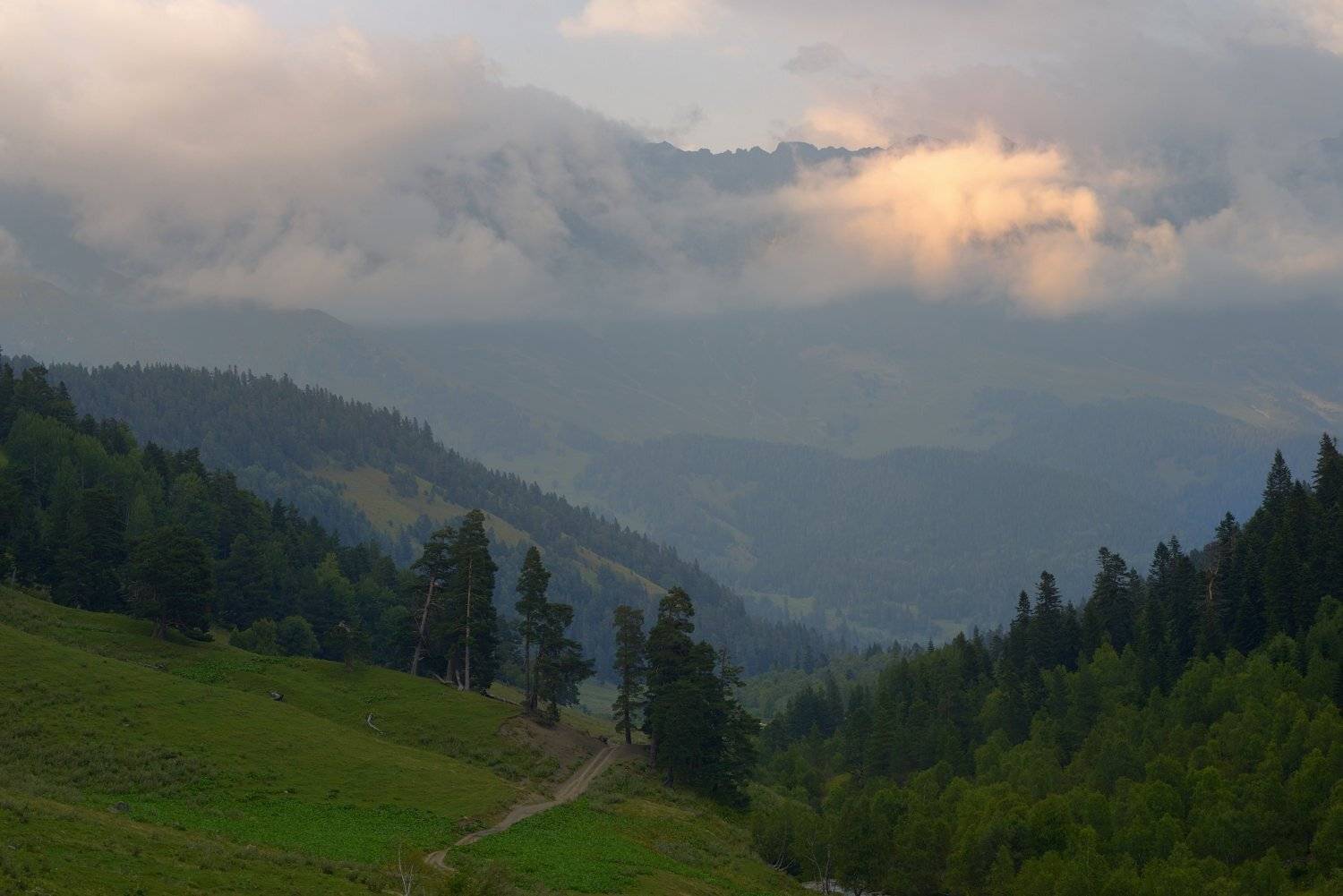 горы кавказ вечер архыз, Александр Жарников