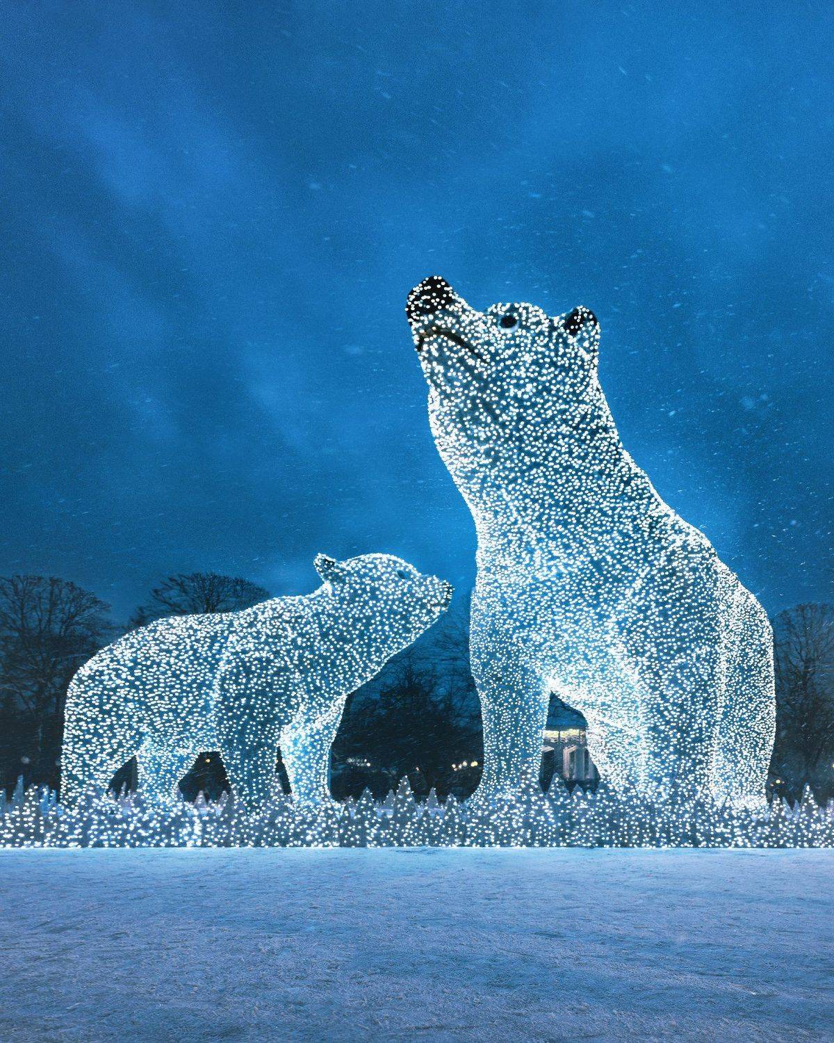 москва, россия, столица, город, парк горького, зима, снег, moscow, winter, инсталляция, новый год, медведь, Анастасия Мазурева