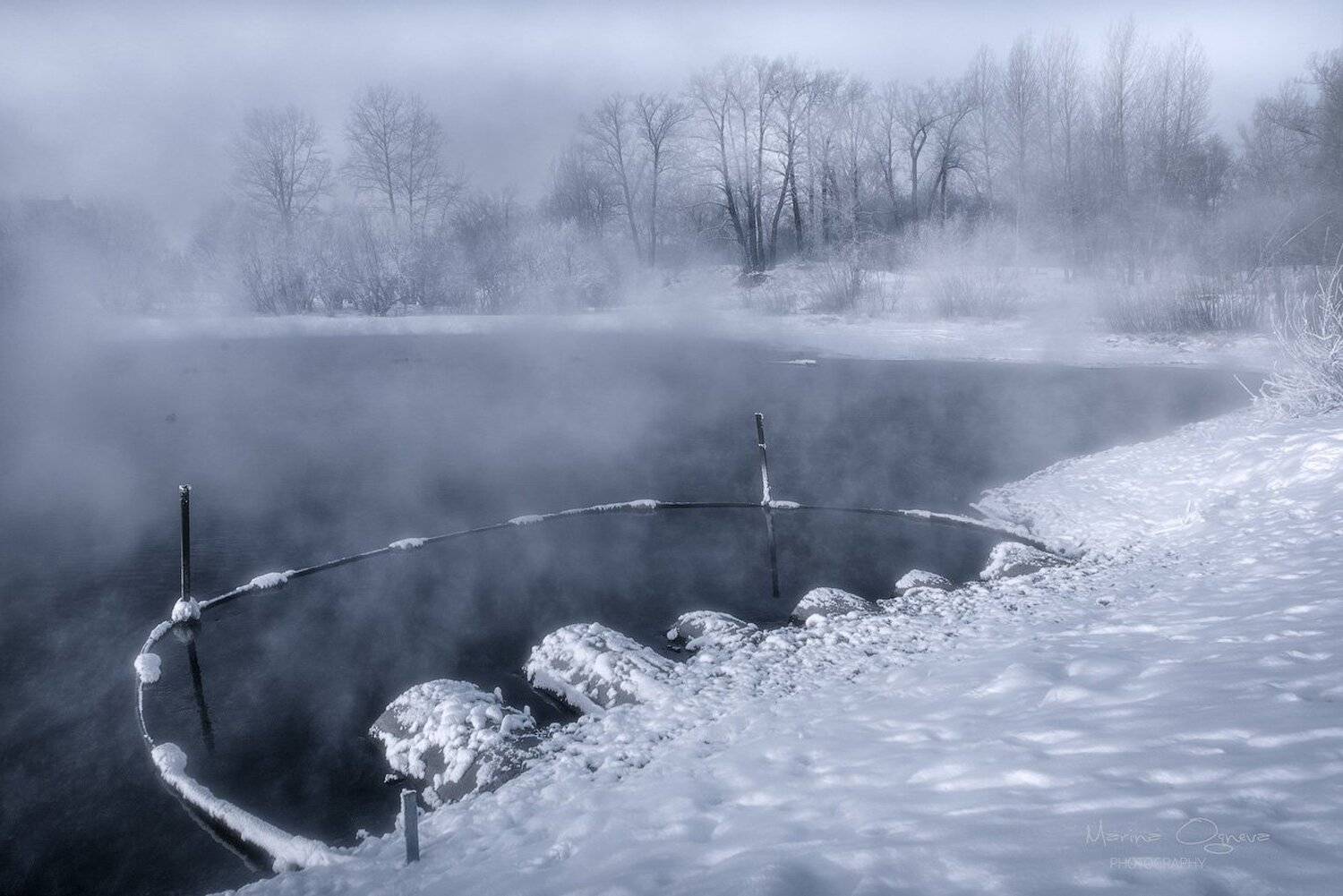 зима, туман, мороз, красноярск, Марина Огнева