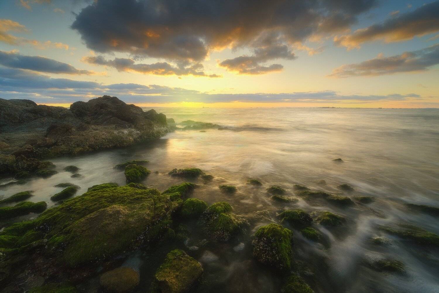 россия, крым, керчь, полуостров, черное море, природа, пейзаж, осень, бухта, вода, рассвет, восход солнца, горы, Оборотов Алексей