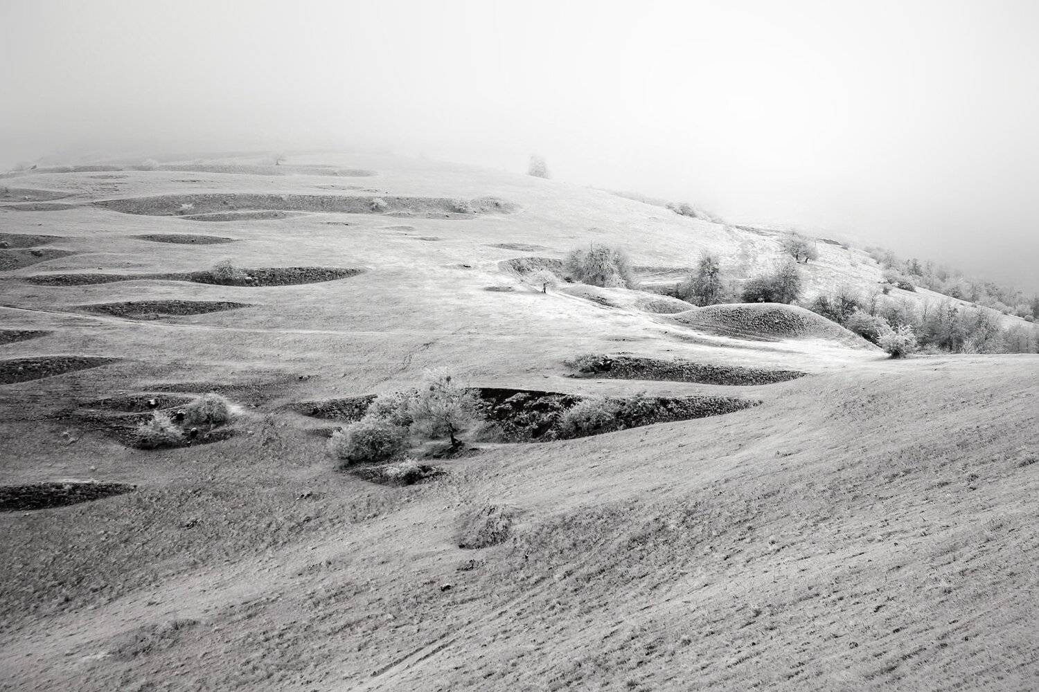 горы,террасы,зима,вершины,пейзаж,небо,деревья,дагестан,природа, Marat Magov