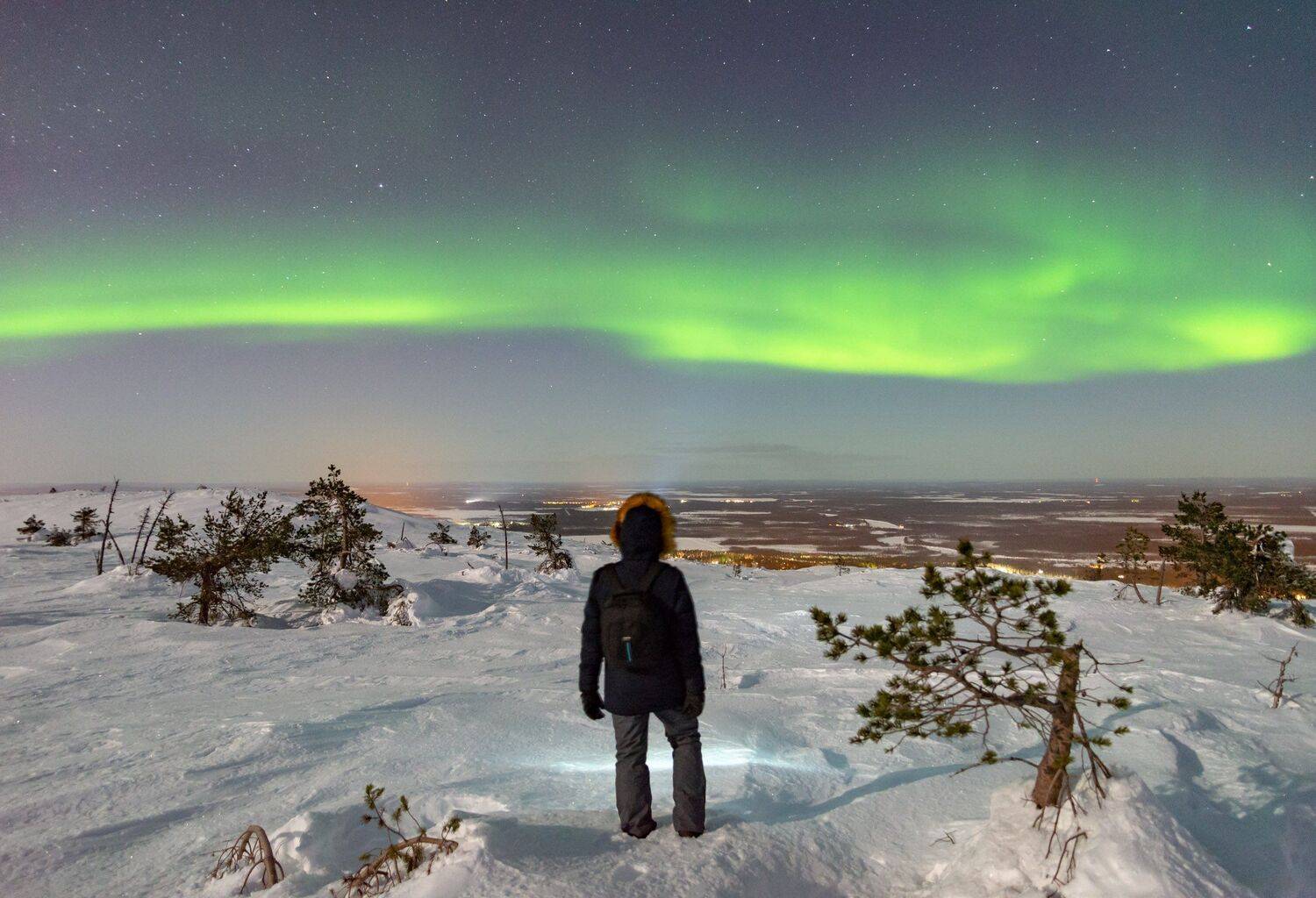 северное сияние, аврора, финляндия, лапландия, Исаков Дмитрий