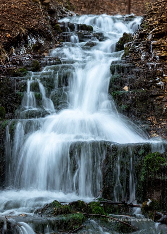 waterfall water landscape nature outdoors winter Waterfall фото превью