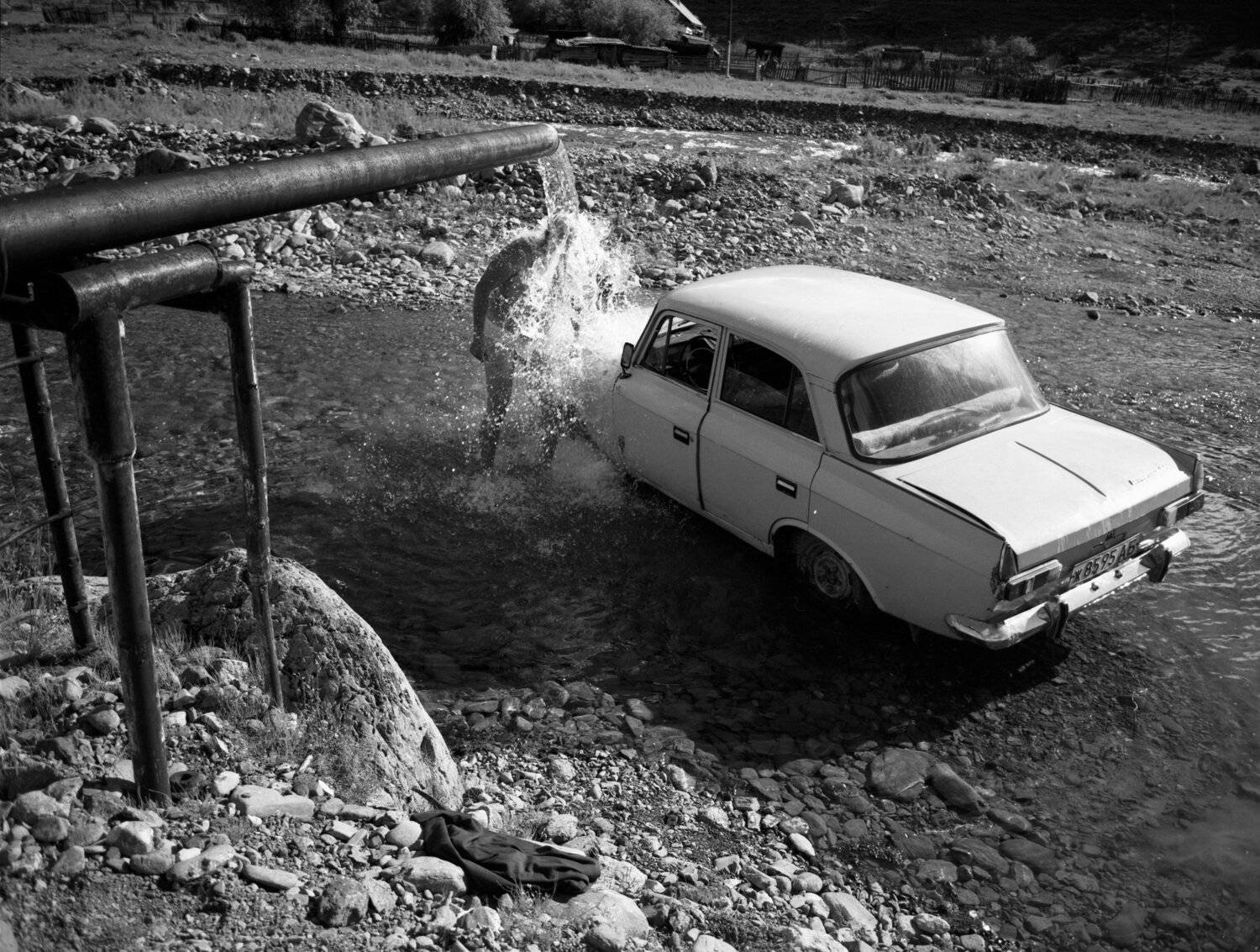 Машина, автомойка, водопад, труба, горный ручей, поток, освежиться, Дмитрий Ткаченко