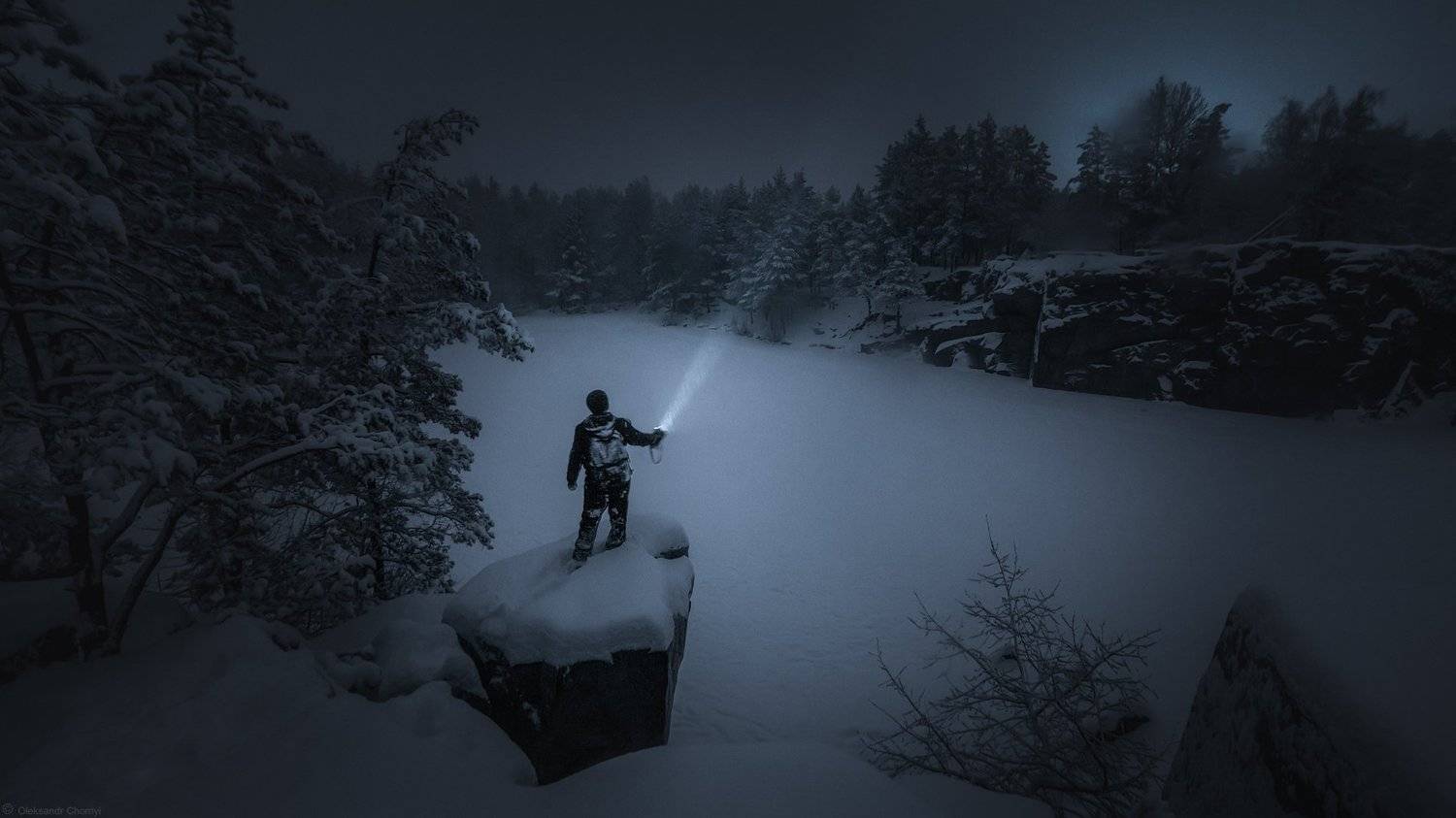 украина, коростышев, карьер, каньон, зима, снег, метель, следы, человек, свет, природа, полесье, тишина, уединение, молчание, счастье, жизнь, воздух, чистый, вдохновение, деревья, просторы, фотограф, чорный,, Александр Чорный