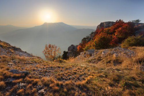 Закат над Чатырдагом. Крым