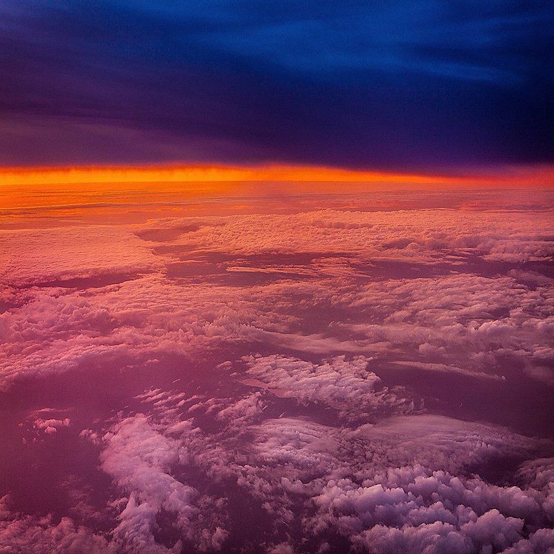 облака, небо, рассвет, земля Утро трудного дня фото превью