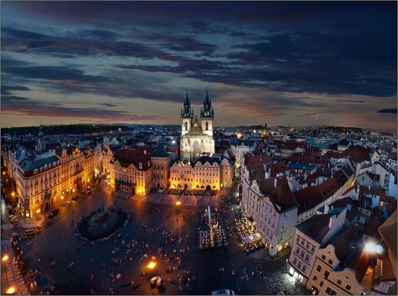 прага, староместская, площадь, вечер, богородица, над, тыном Богородица над тыном... фото превью