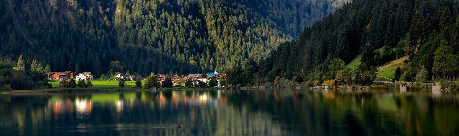 австрия,озеро,отражение,вода,горы., СПИРИДОНОВ НИКОЛАЙ