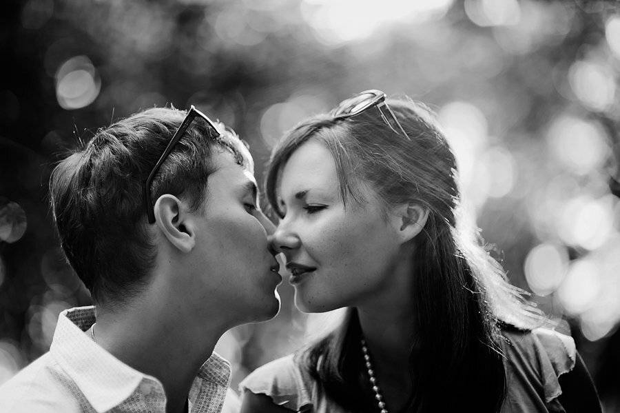поцелуй, девушка, парень, чб, kiss, girl, boy, bw, Феофанов Дмитрий