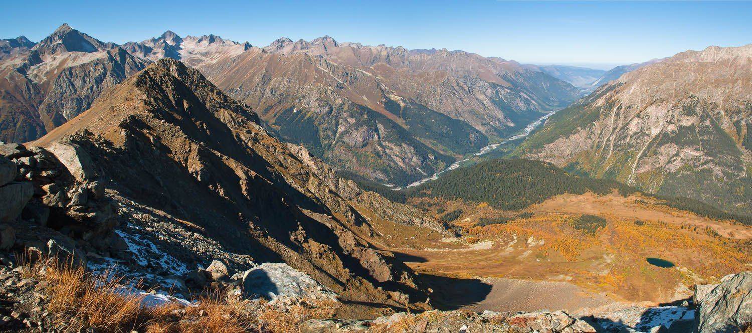 осень, долина, теберда, домбай, Николай Мысливцев