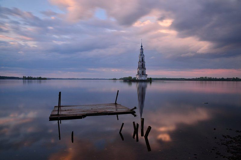весна, май, калязин, колокольня, закат Вечер в Калязине фото превью