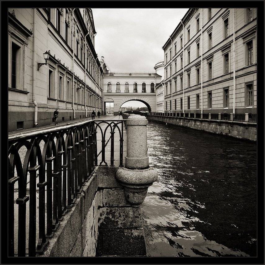 петербург, центр, зимняя канавка, чб, сепия, квадрат, Kirill Shapovalov