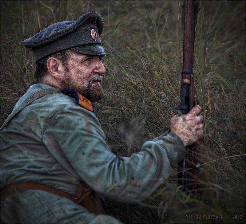 перякин, peryakinдозорный, 1916, русский, солдат, трава, служба, война, ковыли, форма, винтовка, Виктор Перякин