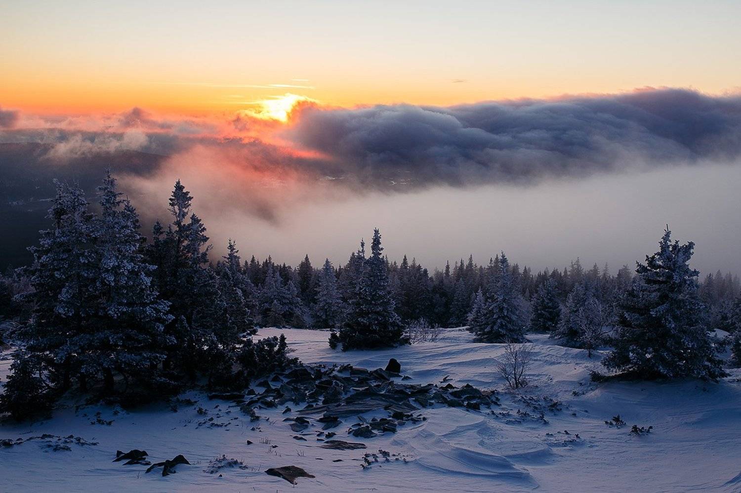 природа, урал, уреньга, зима, рассвет, снег, солнце, утро, горы, Евгений Толкачёв