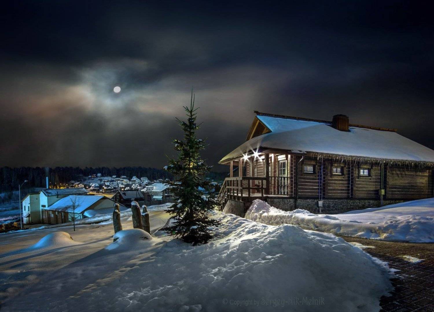 беларусь, звезды, зима, луна, мороз, ночь, снег, дудутки, Melnik-oy Serg-N-