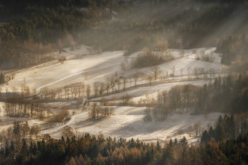 mountains, winter, poland, sunset, snow, landscape Winter morning фото превью