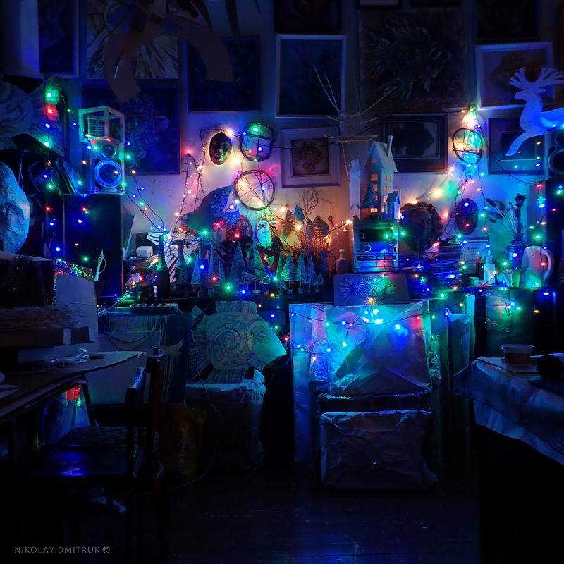 ночь январь. мастерская. сумерки. 2020 фото превью