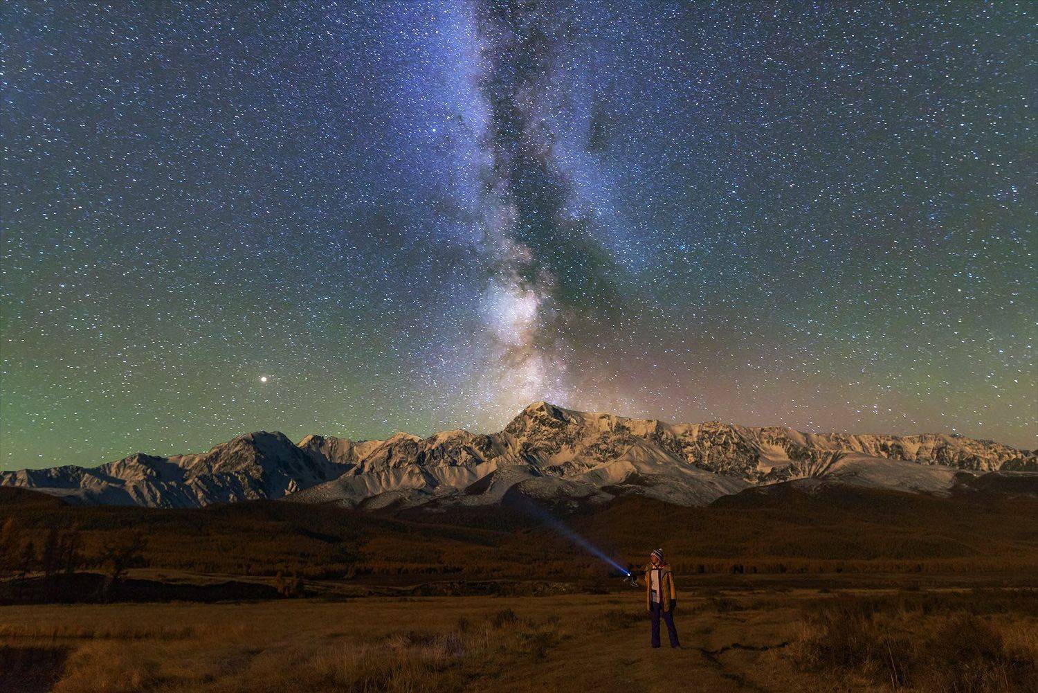 алтай, звёздные треки, ночь, горный алтай ,джангысколь, Евгений Шестаев