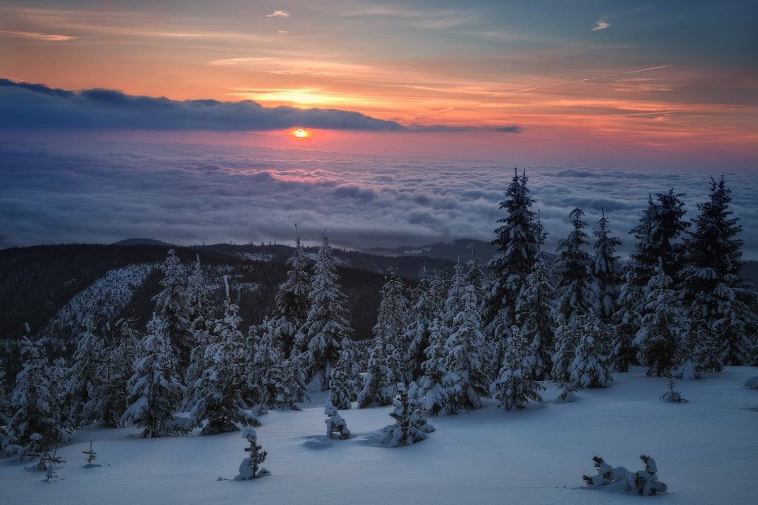 winter,mountains,canon,sunrise, Iza i Darek Mitręga