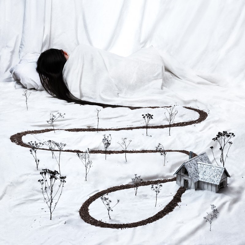 постановочная,фотография,дорога,зима,девочка,дом,концептуальное,искусство,парышков DreamRoad фото превью