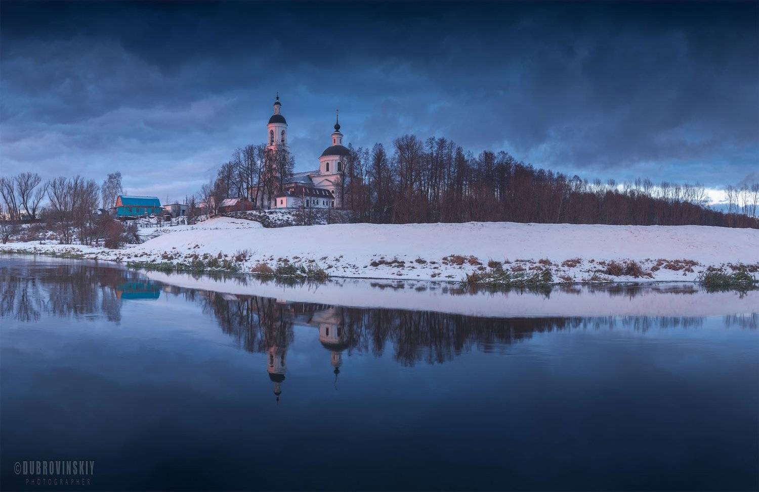 филипповское, владимирская область, река, теза, зима, закат, Михаил Дубровинский