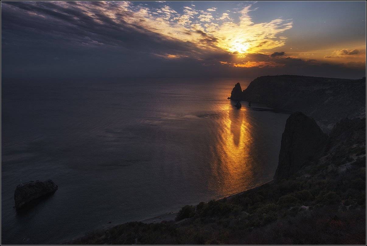 крым, фиалент, вечер, АНАТОЛИЙ ДОВЫДЕНКО