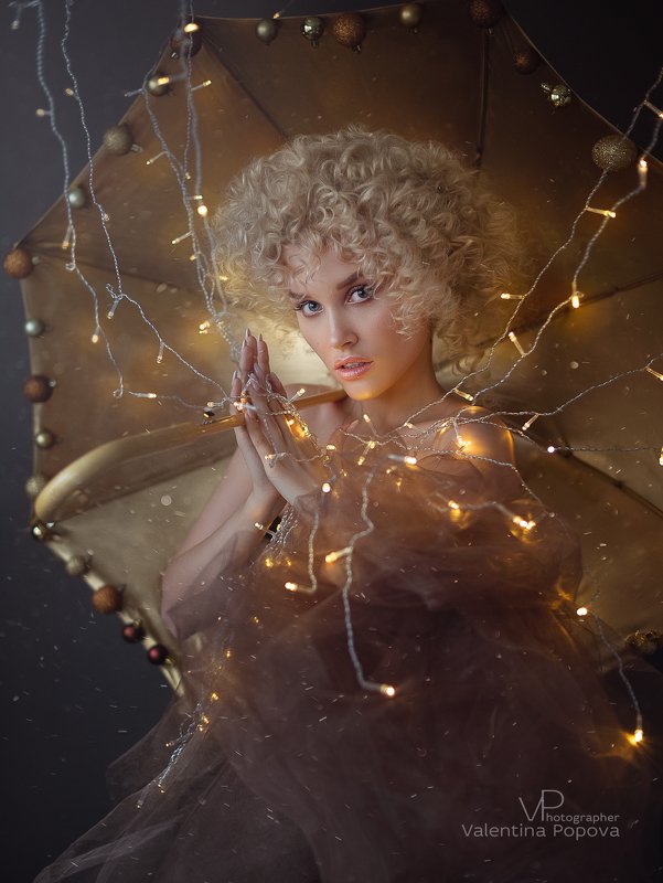 рождество, новый год, женскийпортрет, портет, женщина, глаза ,образ Алла фото превью