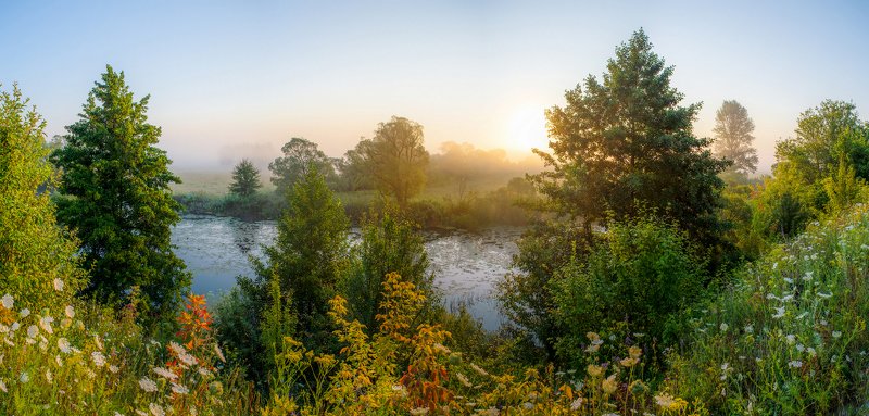река корень,туман,рассвет,крапивное Там за рекой, рассветы и туманы... фото превью