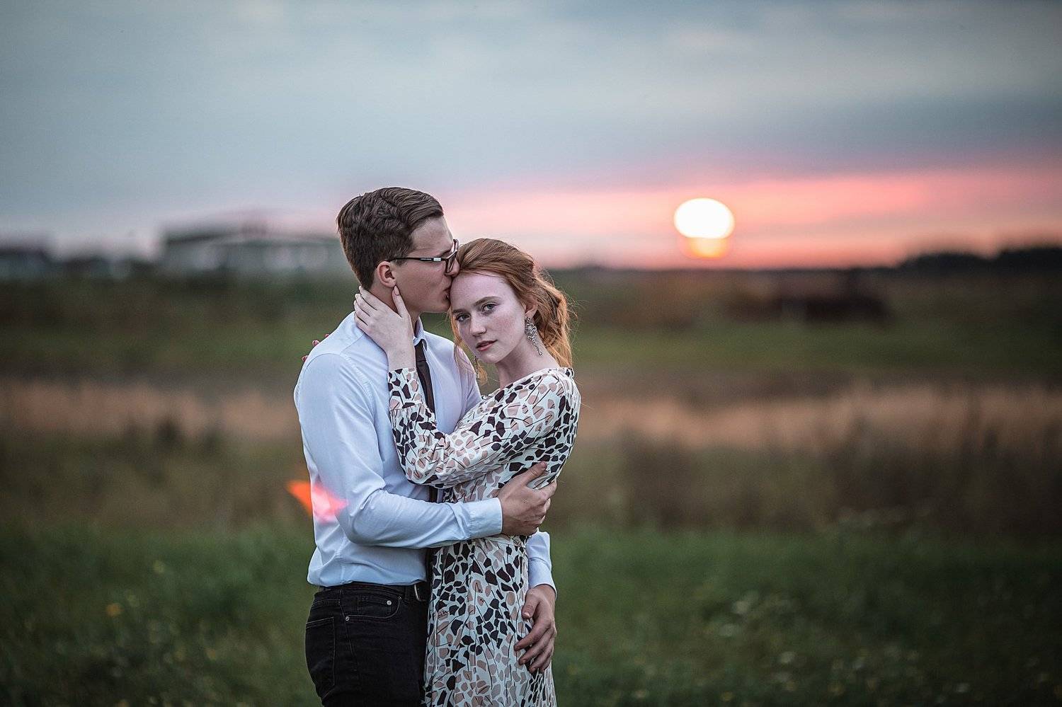 девушка, парень, портрет, фотосессия, закат, portrait, sunset, photography, село, villiage, Владимир Васильев