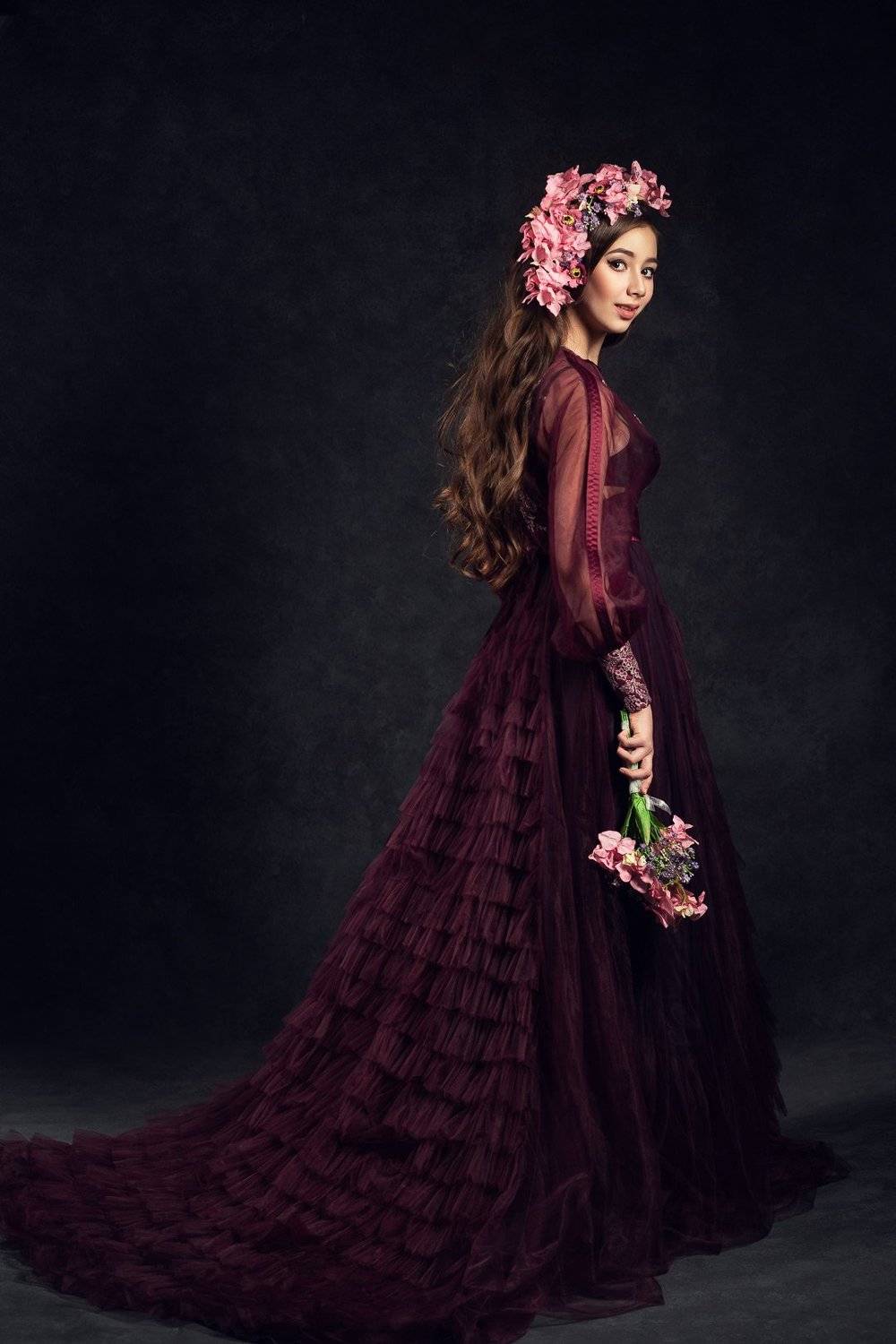 мода, фешн, бьюти, портрет, красавица, арт, цветы, весна, сказка, красный, красота, Марина Кондратова