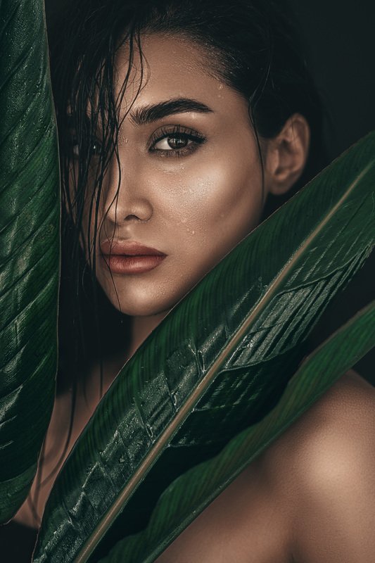 green, hot,leaves,female,girl,fashion,wet Hot Green фото превью