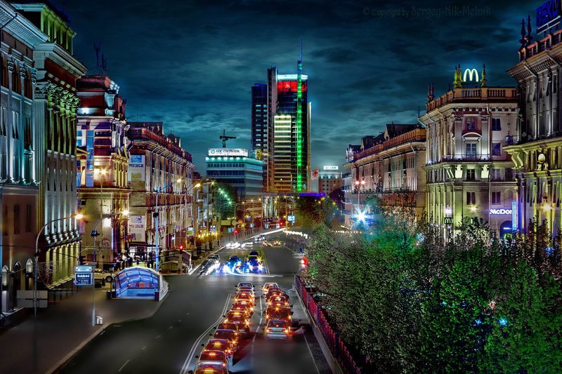 беларусь, город, минск, вечер, фотосфера-минск Город красками сияет!... фото превью