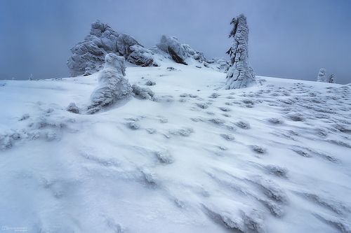 в горах