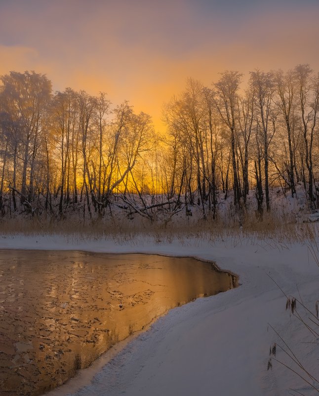 Морозный рассвет фото превью