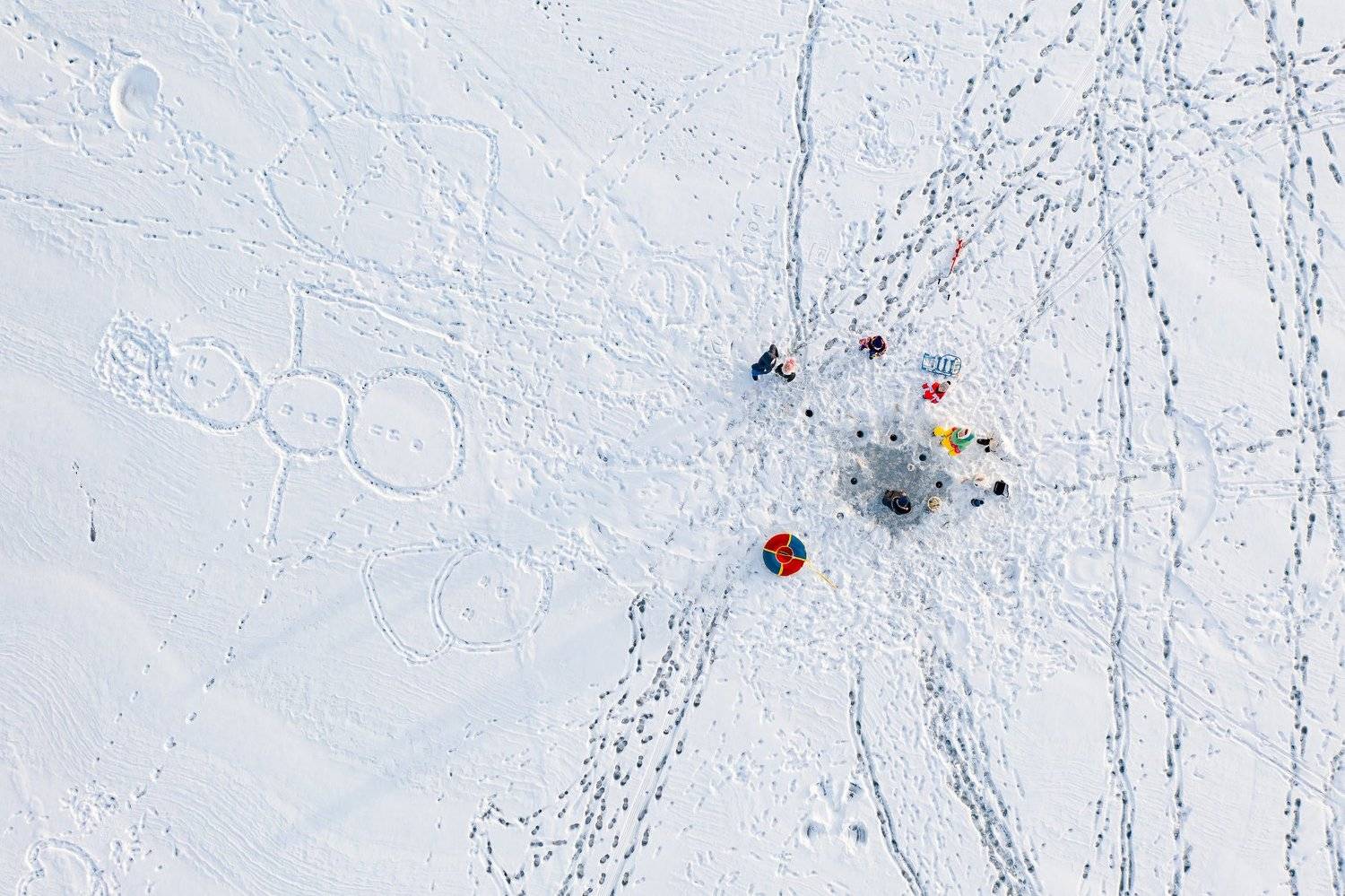 аэросъемка, владивосток, приморье, семья, лед, рыбалка, подледный лов, квадрокоптер, зима, Антон Блохин