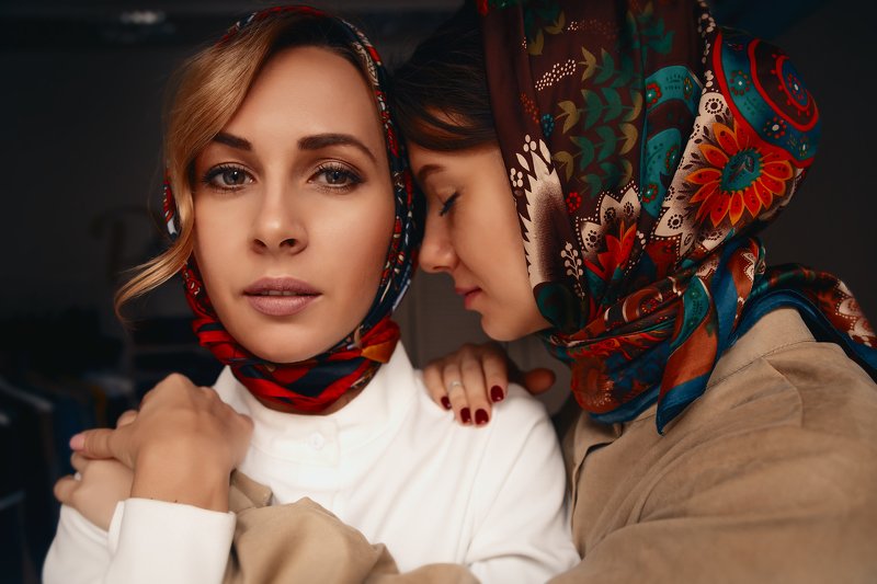 портрет, девушка, лицо,  Лена и Маша фото превью