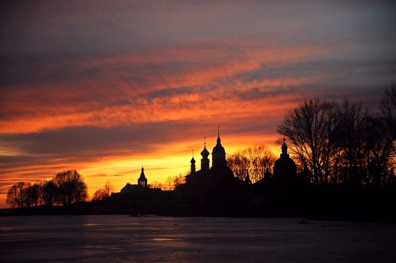 январский закат фото превью