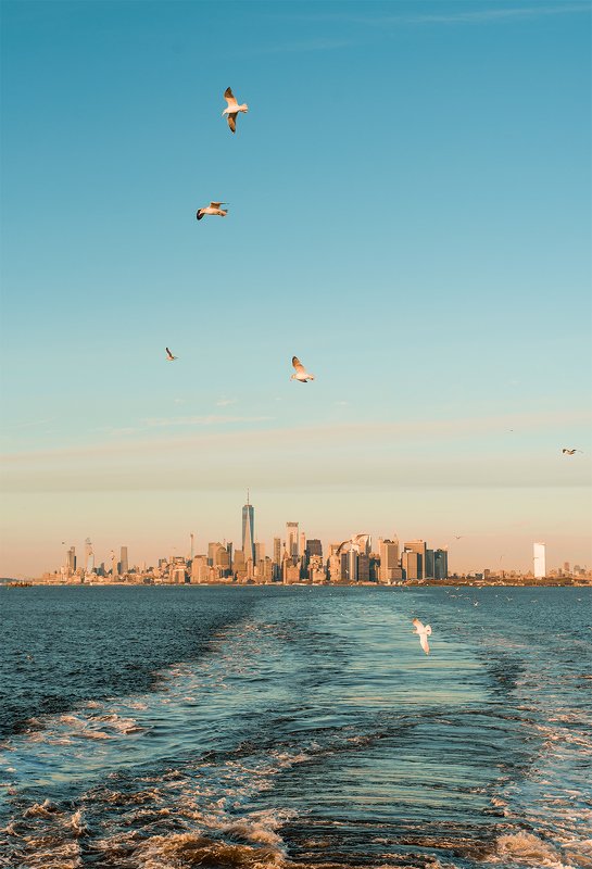 нью-йорк, манхэттен, мегаполи, океан Остров Манхэттен фото превью